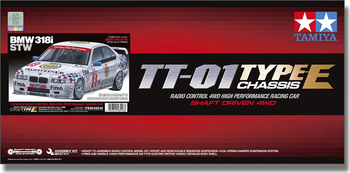 Tamiya 58516 - Rc Bmw 318I Stw Bil - Tt-01 Type-E - 1 10