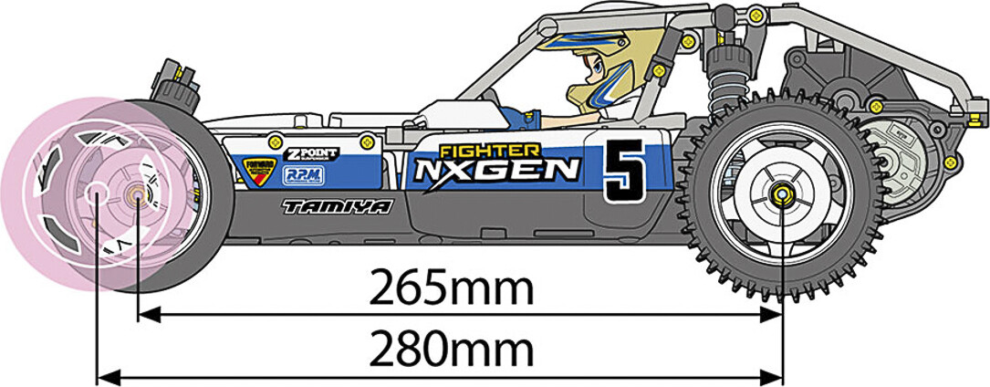 Tamiya - Rc Fighter Nxgen Dt-04 - 110 Fjernstyret Bil Byggesæt