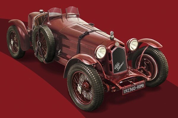 Italeri - Alfa Romeo 8C 2300 Roadster Bil Byggesæt - 1 12 - 4708