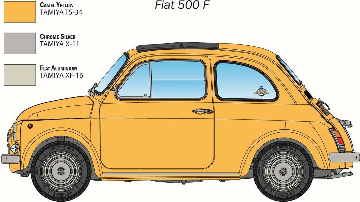 Italeri - Fiat 500 F 1968 Bil Byggesæt - 1 12 - 4715S