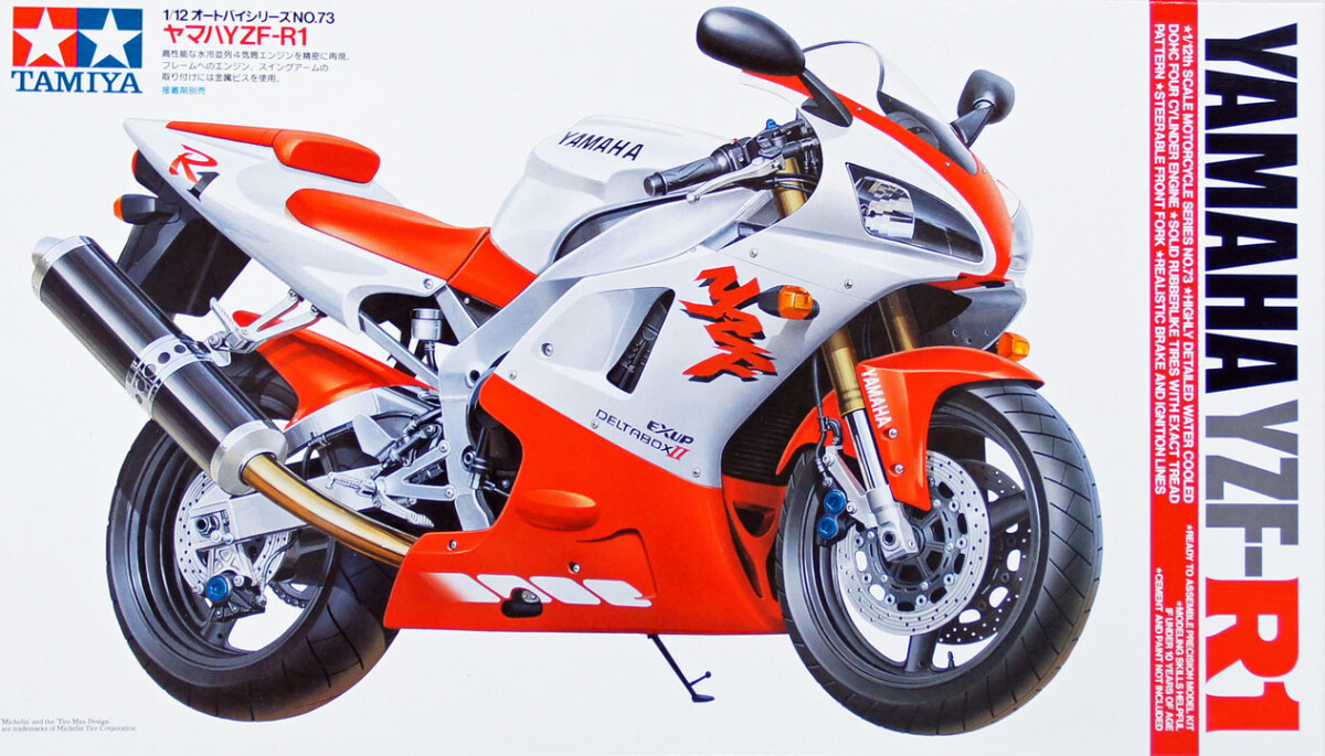Tamiya - Yamaha Yzf-R1 Motorcykel Byggesæt - 1 12 - 14073
