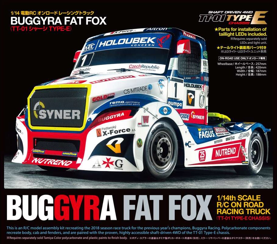 Tamiya - Buggyra Fat Fox Tt-01 Type-E Rc Lastbil - 1 14 - 58661