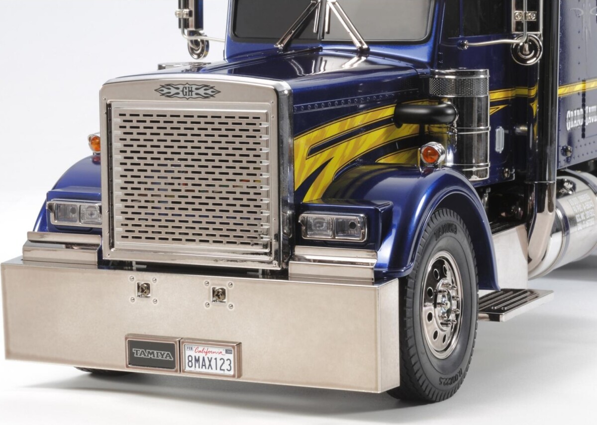 Tamiya - Rc Full Option - Grand Hauler Metal Blue Fjernstyret Lastbil - 1
