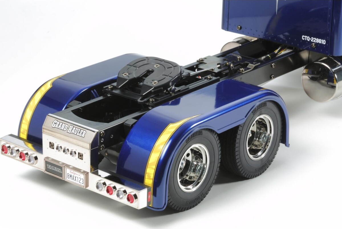 Tamiya - Rc Full Option - Grand Hauler Metal Blue Fjernstyret Lastbil - 1