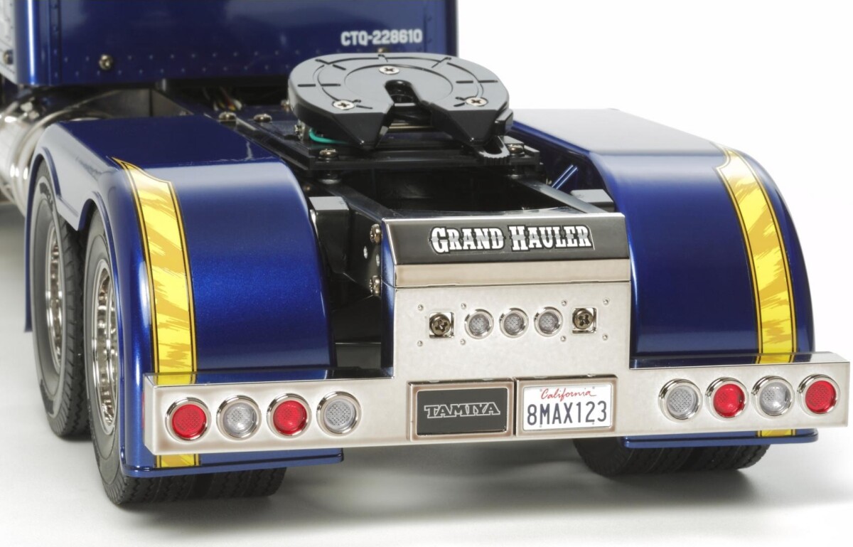 Tamiya - Rc Full Option - Grand Hauler Metal Blue Fjernstyret Lastbil - 1