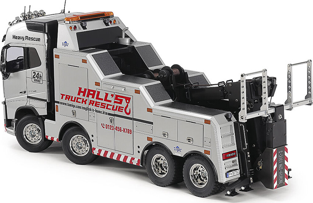 Tamiya 47528 - Rc Volvo Fh16 750 8X4 Tow Truck Silver - 1 14