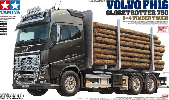 Tamiya - Rc Volvo Fh16 Globetrotter 750 6X4 Fjernstyret Lastbil Byggesæt -