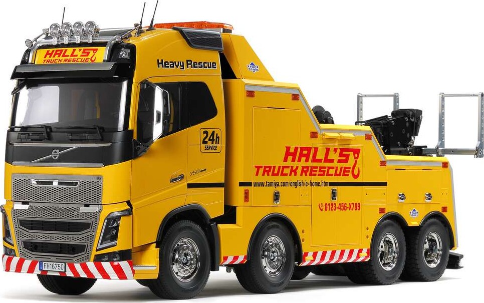 Tamiya - Rc Volvo Fh16 Tow Truck 8X4 Globetrotter 750 Fjernstyret Lastbil