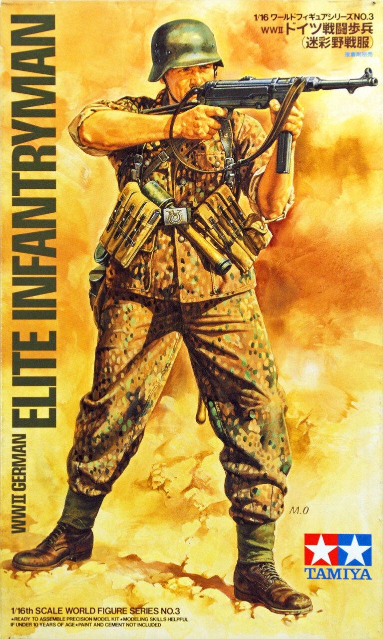 Tamiya - Tysk Elite Infanteri Soldat - Model Figur - 116 - 36303