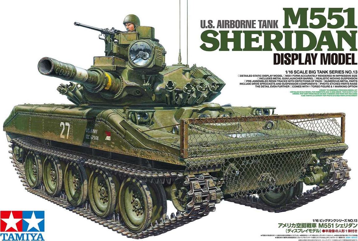 Tamiya - M551 Sheridan Us Airborne Tank Byggesæt - 1 16 - 36213