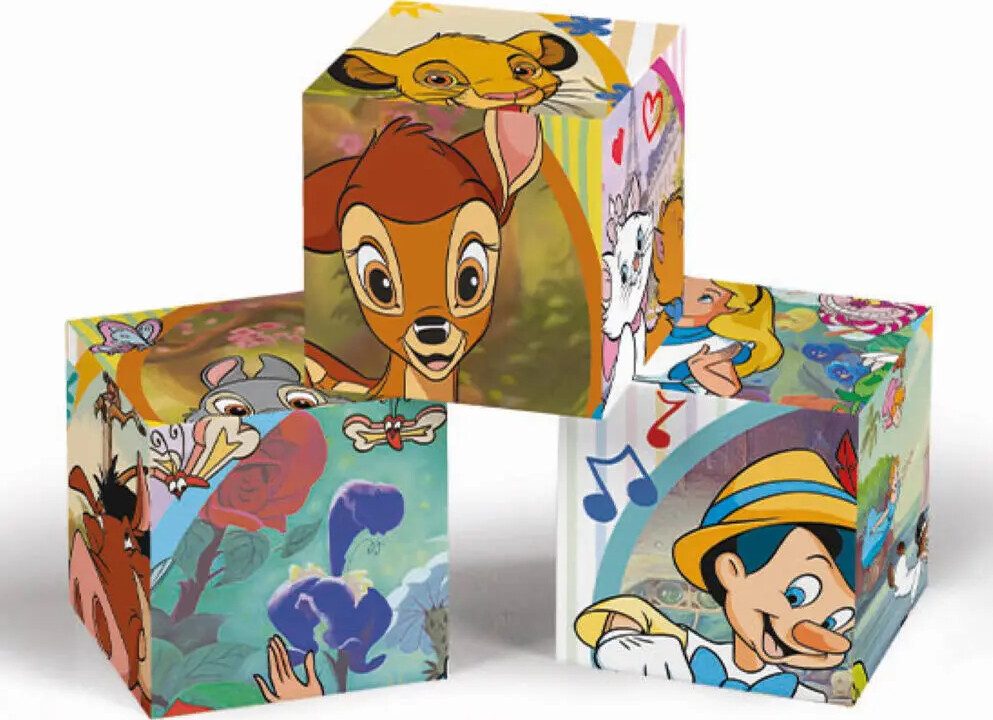 Disney Puslespil - Classics - 12 Kuber - Clementoni