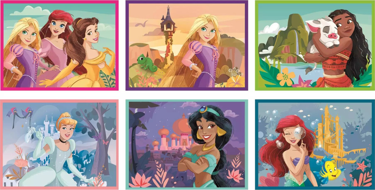 Disney Princess Puslespil - 12 Kuber - Clementoni