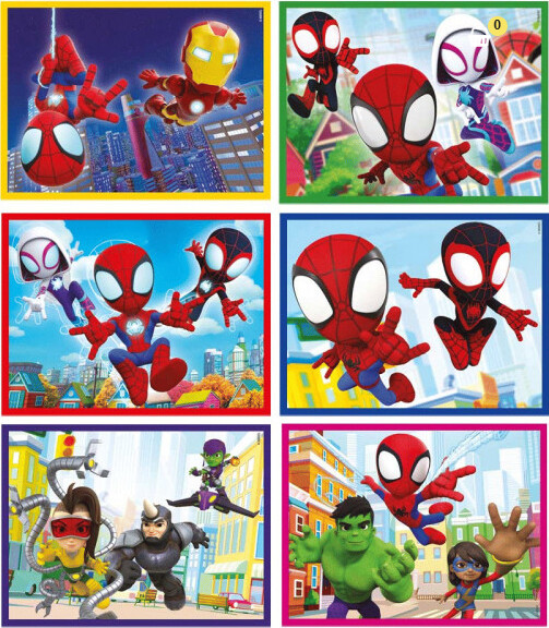 Spidey Puslespil - Marvel - 12 Kuber - Clementoni