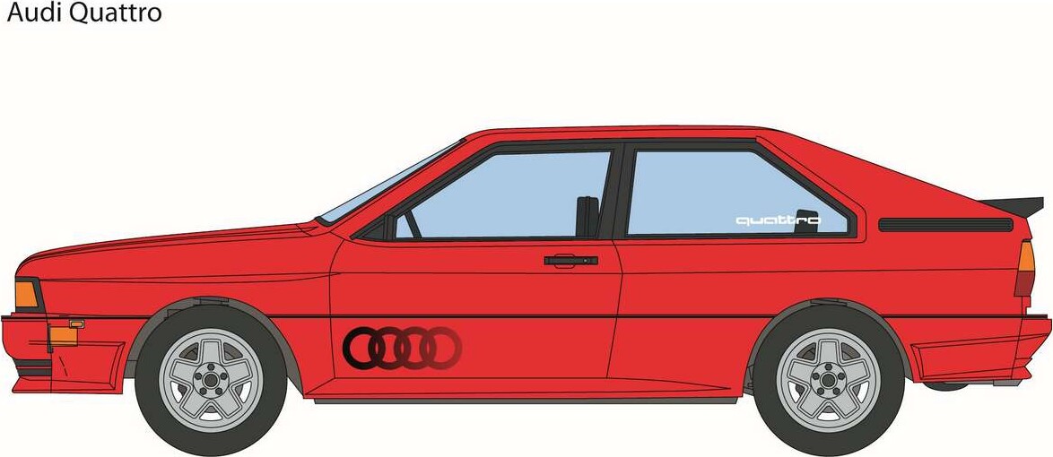 Italeri - Audi Quattro Model Bil Byggesæt - 1 24 - 3671