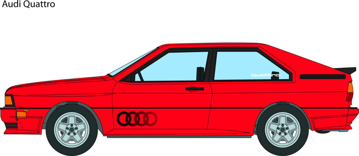 Italeri - Audi Quattro Model Bil Byggesæt - 1 24 - 3671