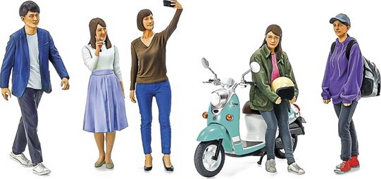 Tamiya - Campus Friends Set 2 - Model Figurer - 1 24 - 24356