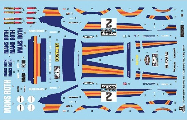 Italeri - Ford Escort Rs1800 Mkii Bil Byggesæt - 1 24 - 3650