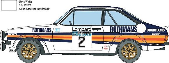 Italeri - Ford Escort Rs1800 Mkii Bil Byggesæt - 1 24 - 3650