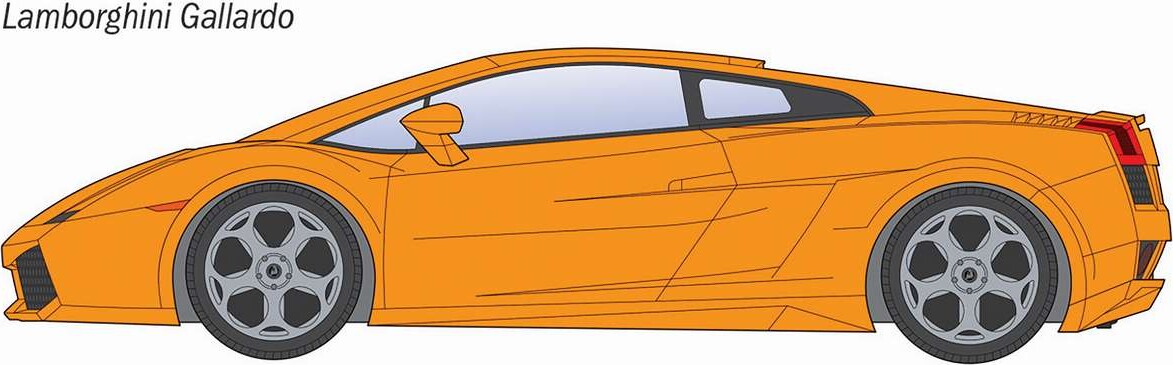 Italeri 3673 - Lamborghini Gallardo Model Bil Byggesæt - 1 24