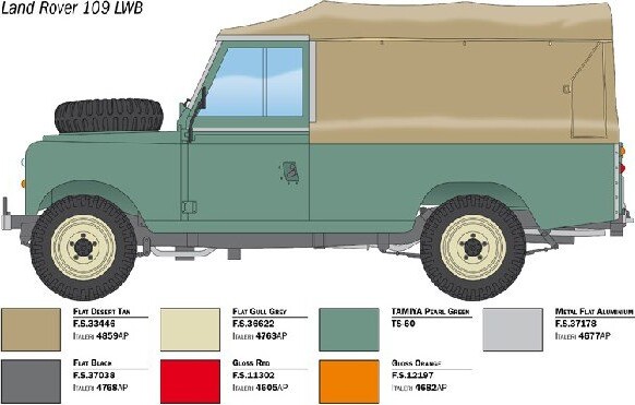 Maquette Italeri 3665 Land Rover 109 LWB 1:24 - Kit à Monter Et Peindre