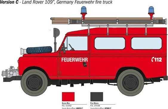 Italeri - Land Rover Brandbil Byggesæt - 1 24 - 3660
