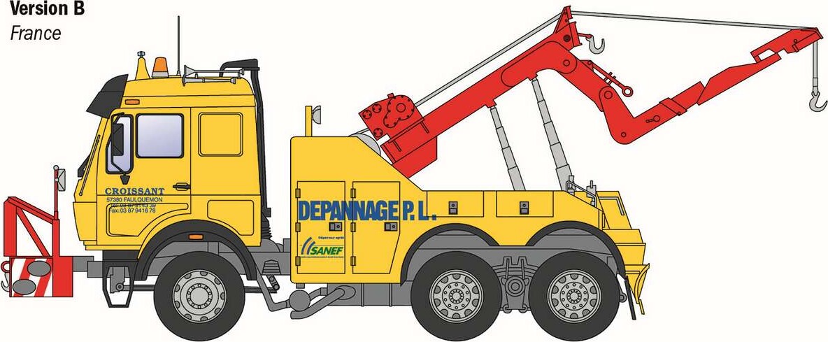 Italeri 93808 - Mercedes-Benz Wrecker Truck Byggesæt - 1 24