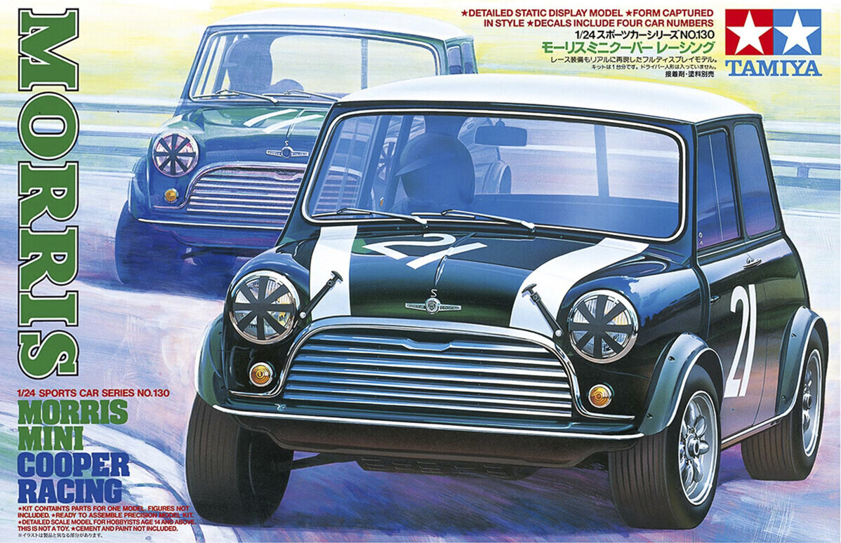 Tamiya 24130 - Morris Mini Cooper Racing Bil Byggesæt - 1 24