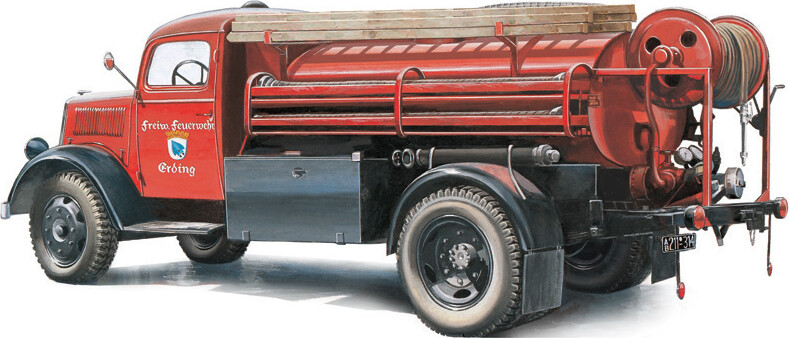 Italeri - Open Blitz Fire Truck Model Byggesæt - 1 24 - 3966