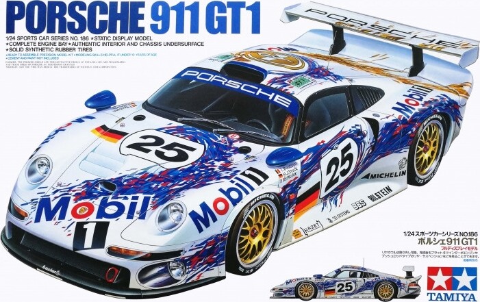 Tamiya - Porsche 911 Gt1 Modelbil Byggesæt - 1 24 - 24186