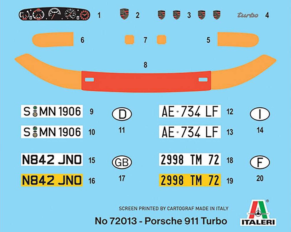 Italeri - Porsche 911 Turbo Byggesæt - 1 24 - 72013