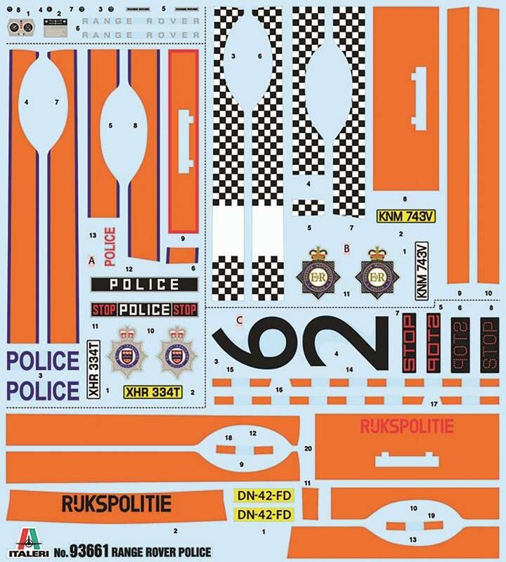 Italeri 93661 - Range Rover Police Model Bil Byggesæt - 1 24