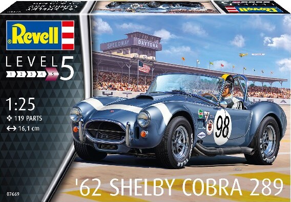 Revell - Shelby Cobra 289 Bil Byggesæt - 1 25 - Level 5 - 07669