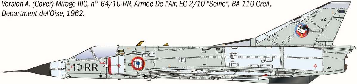 Italeri 92505 - Mirage Iiic - 1 32 - Model Fly Byggesæt