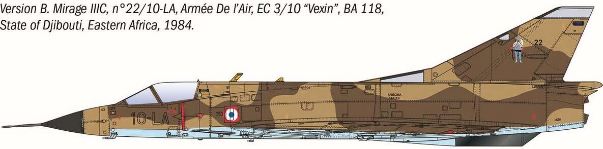 Italeri 92505 - Mirage Iiic - 1 32 - Model Fly Byggesæt