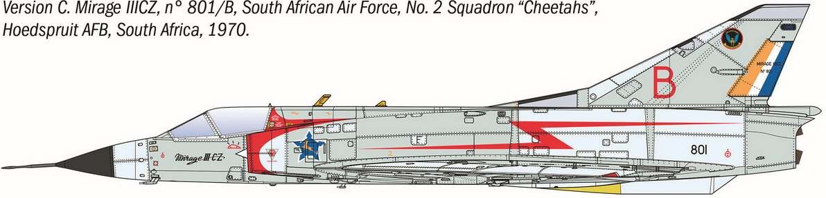 Italeri 92505 - Mirage Iiic - 1 32 - Model Fly Byggesæt