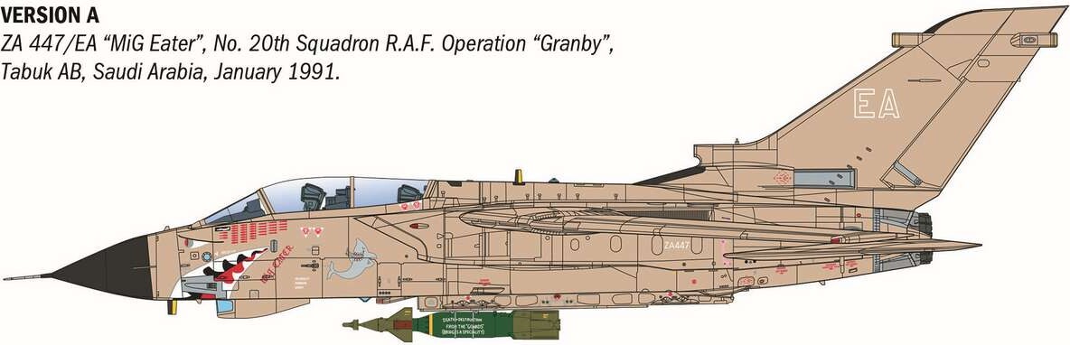 Italeri 2521 - Tornado Gr1 Desert Storm - Model Byggesæt - 1 32