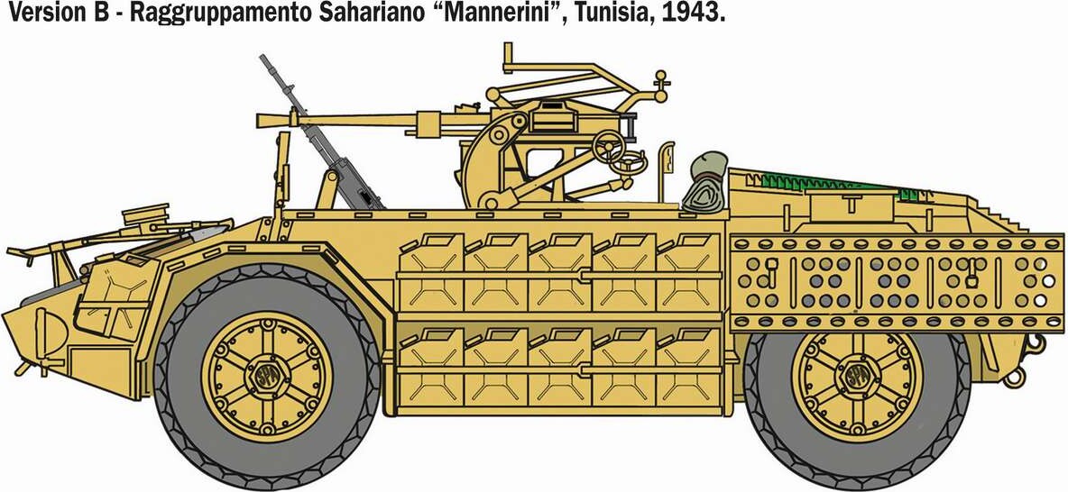 Italeri - As 42 Sahariana Model Bil Byggesæt - 1 35 - 6530