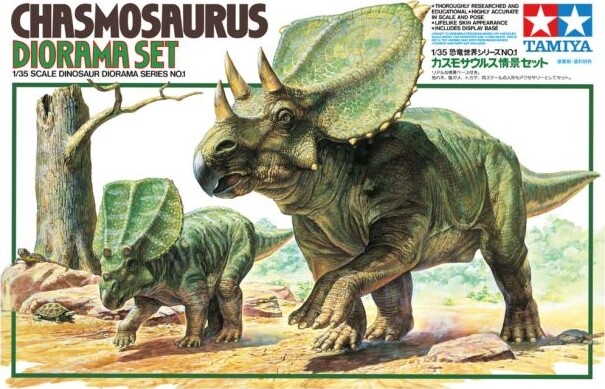 Tamiya - Chasmosaurus Diorama Set Byggesæt - 1 35 - 60101