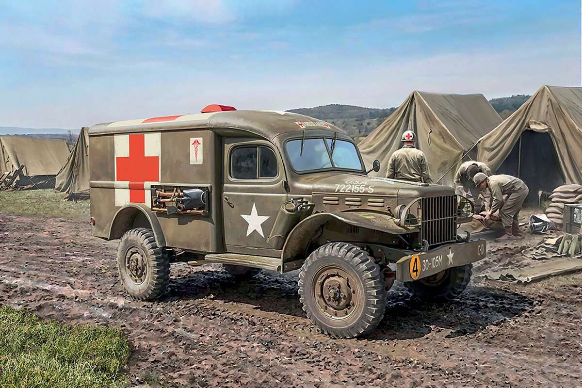 Italeri 90226 - Dodge Wc54 Ambulance - 1 35 - Model Byggesæt