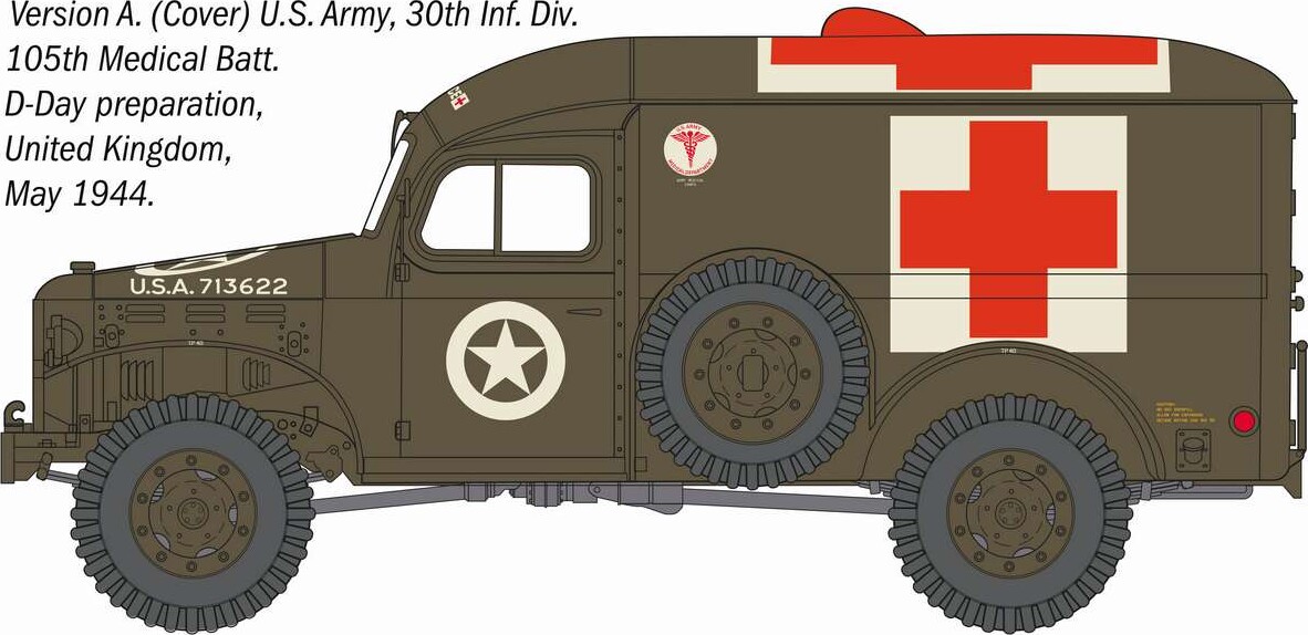 Italeri 90226 - Dodge Wc54 Ambulance - 1 35 - Model Byggesæt