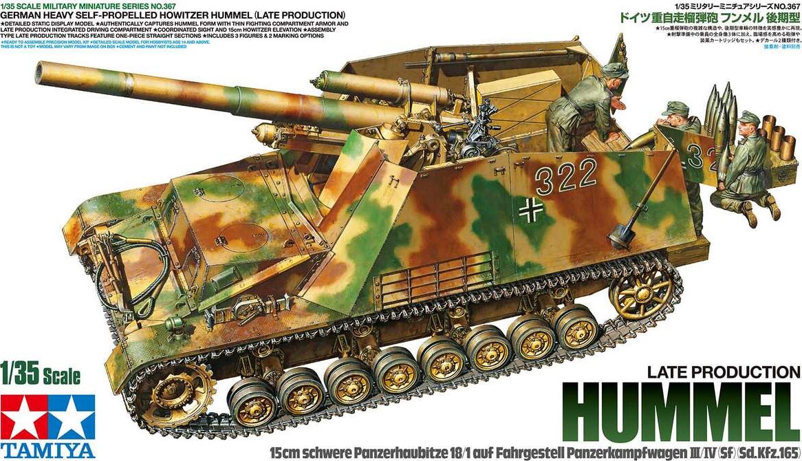 Tamiya - Hummel Late Production Tank Byggesæt - 1 35 - 35367