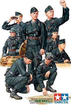 Tamiya - Wehrmacht Tank Crew Set - Model Figurer - 1 35 - 35354