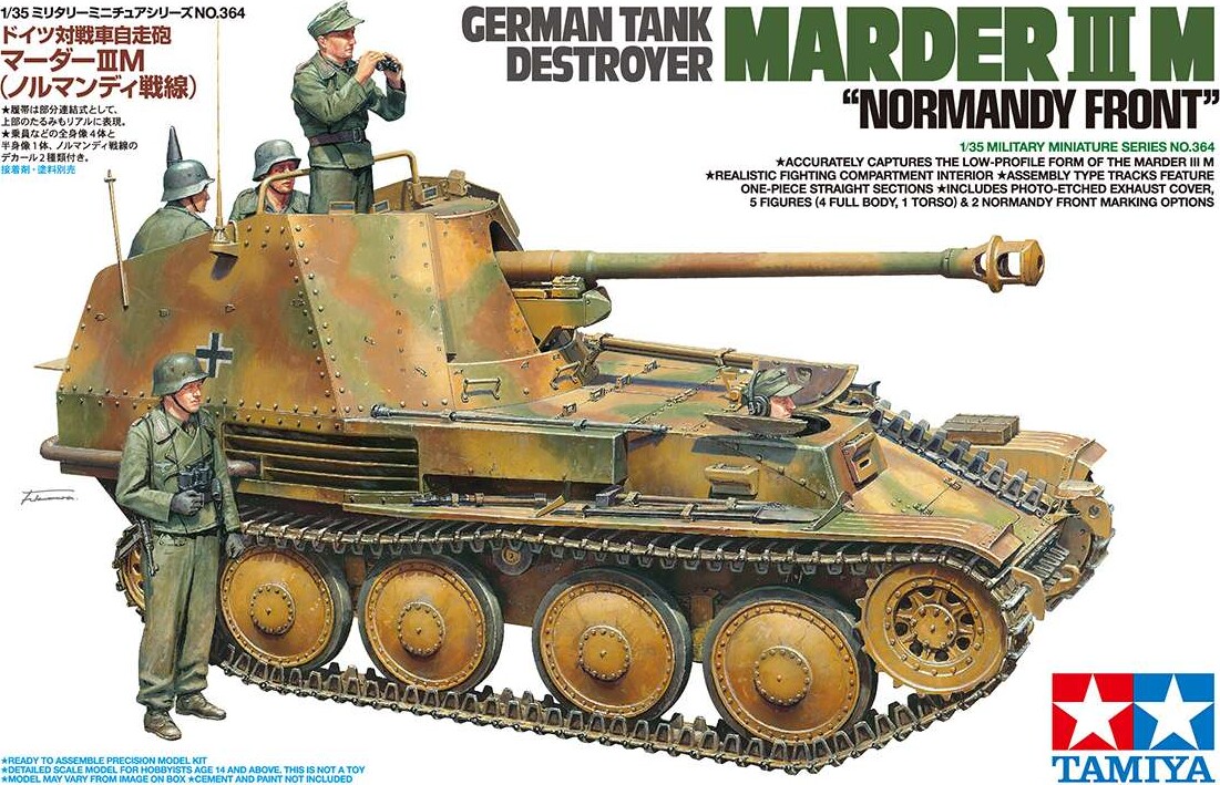 Tamiya - Marder Iii M Normandy Tank Byggesæt - 1 35 - 35364