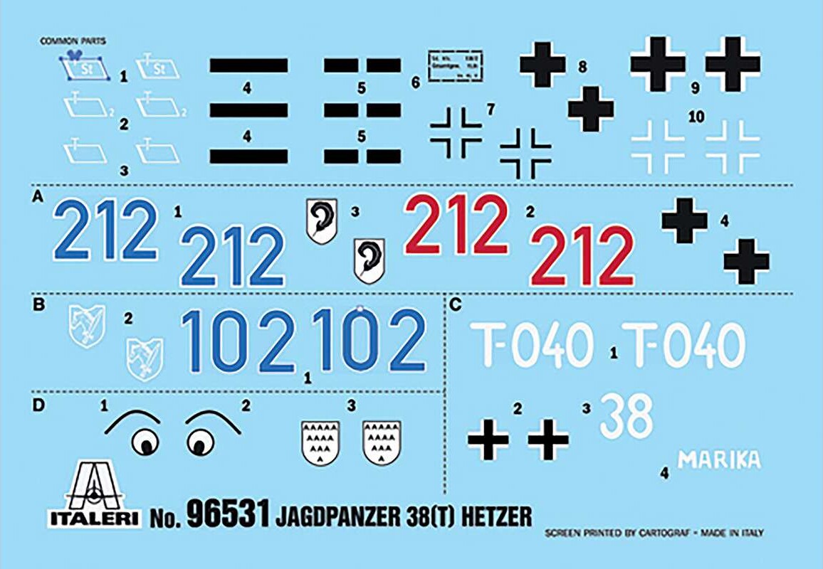 Italeri - Jagdpanzer 38T Hetzer Model Byggesæt - 1 35 - 96531