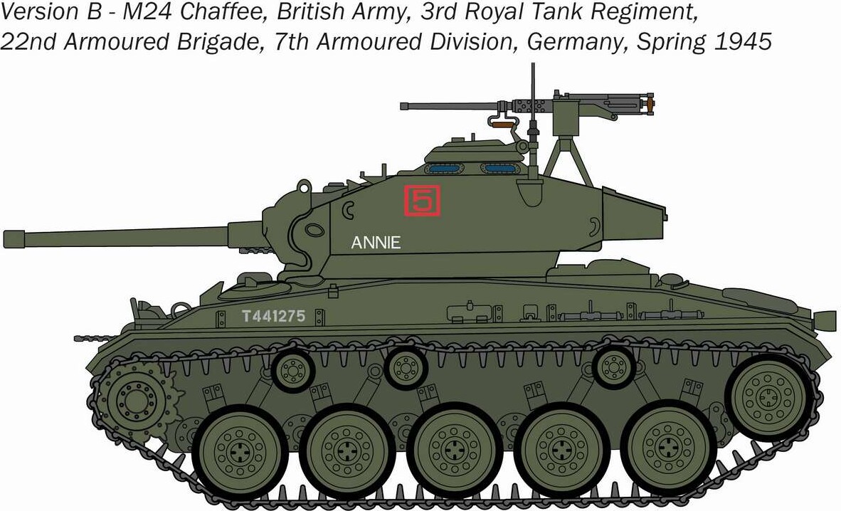 Italeri - M24 Chaffee Model Tank Byggesæt - 1 35 - 6761