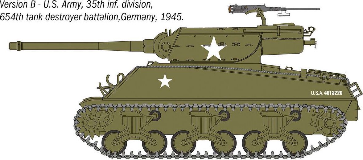 1 35 M36B1 90Mm Gun Motor Carriage - 96538 - Italeri