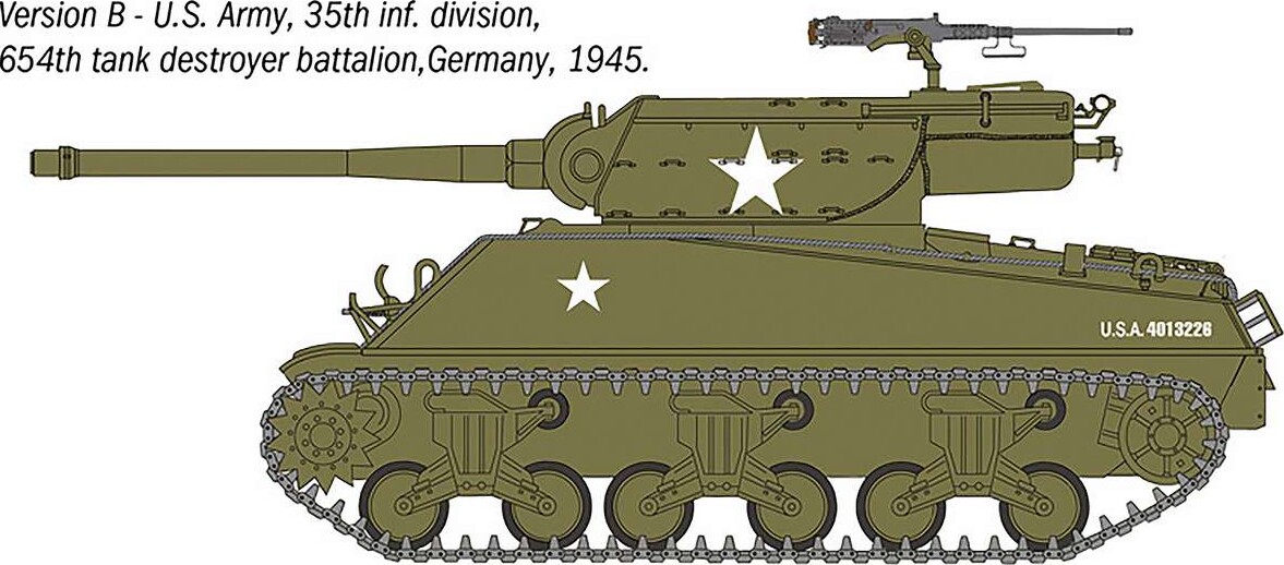 1 35 M36B1 90Mm Gun Motor Carriage - 96538 - Italeri
