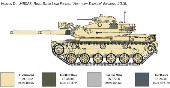Italeri - M60A3 Tank Byggesæt - 1 35 - 6582