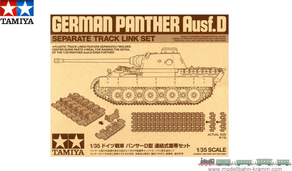 Tamiya - Panther D Track Link Set - 135 12665