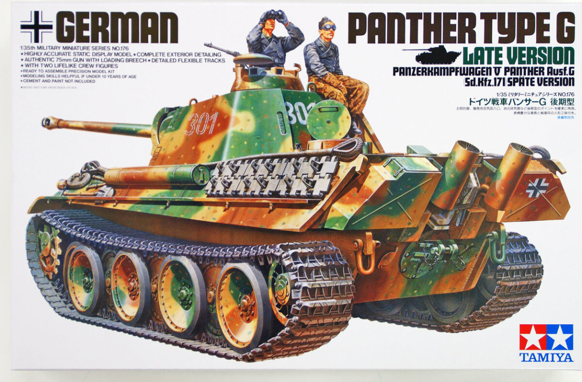 Tamiya - Panther Type G Late Version Tank Byggesæt - 1 35 - 35176